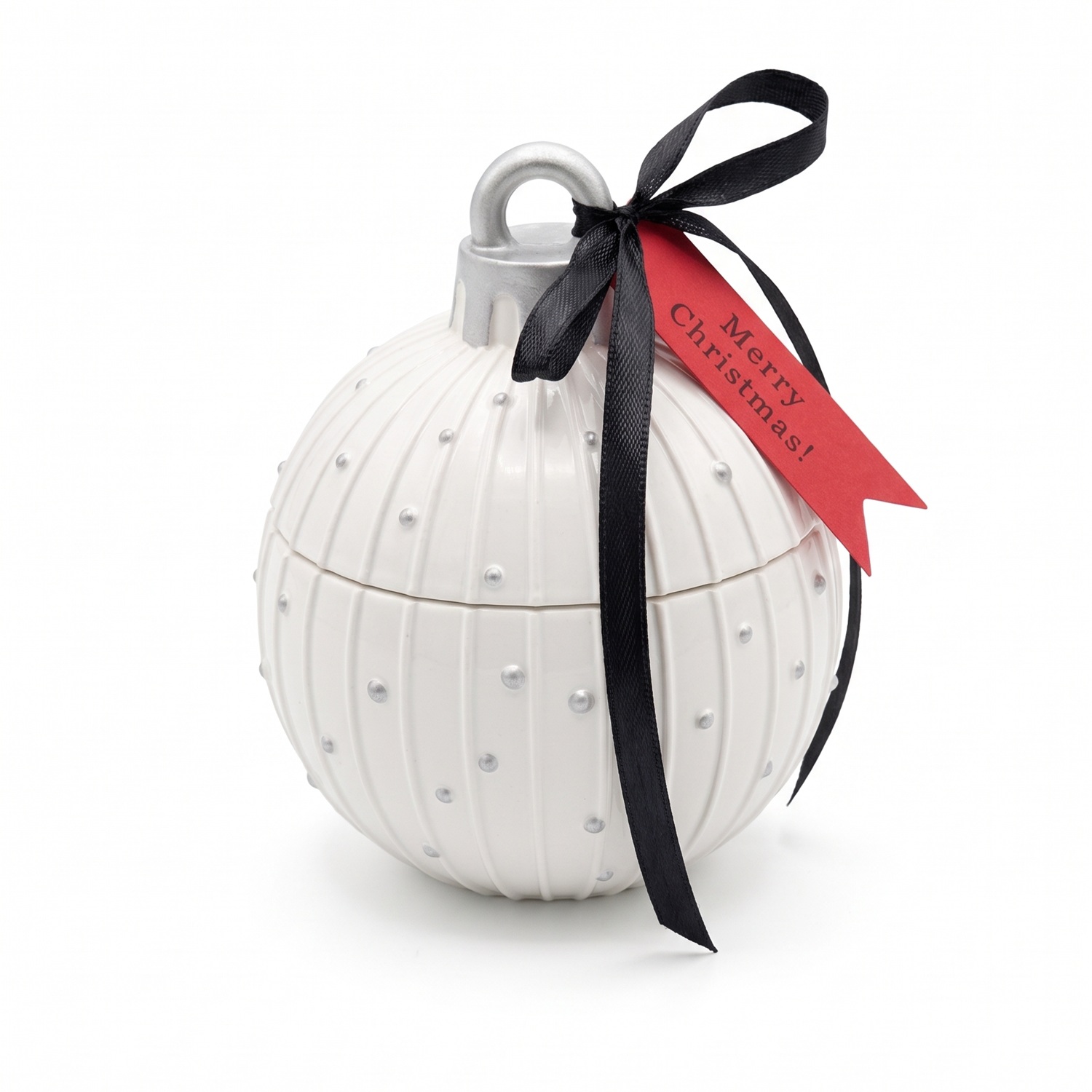 Κερί Christmas Bauble Charming - Λευκό / Χρυσό / Χειμωνιάτικη Μαγεία